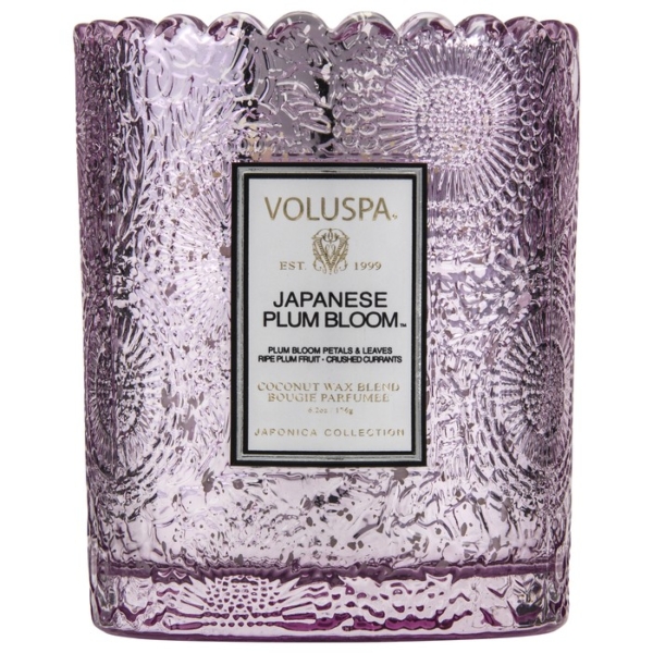 bougie uccle voluspa candle scalloped japanese plum bloom